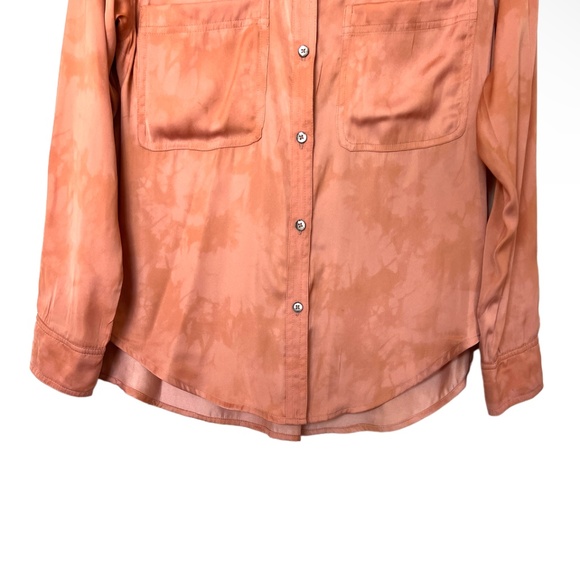 Free People We The Free Peach/Salmon Long Sleeve Button Downs Shirt Size… - Picture 6 of 14
